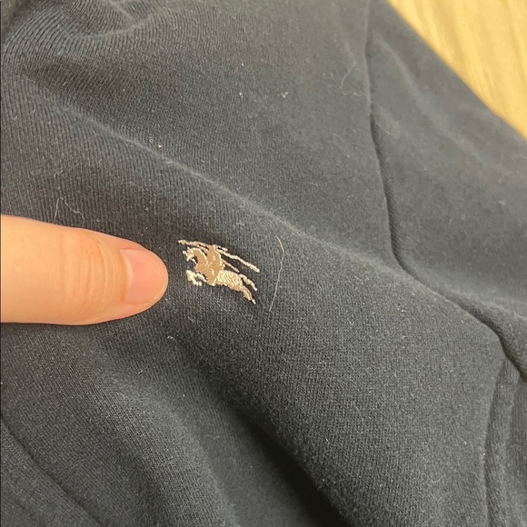 Burberry Navy Zip-Up Hooded Sweatshirt - Picture 5 of 9